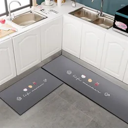 Carpets Anti-slip Kitchen Mat For Floor Bath Absorbent Long Strip Carpet Entrance Doormat Tapete Area Rugs Gray Home Living Bedroo240k