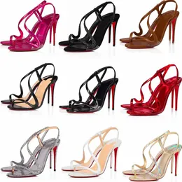 23S Summer Women sandals summer luxury brands shoes Summer sexy high heels Rosalie sandal 100mm shoe wedding party dress pumps with box