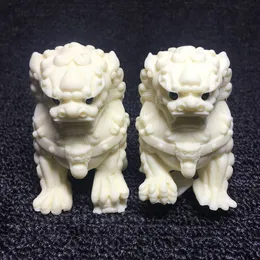 Decorative Objects Figurines Chinese style Ruyi lion lucky small modelResin hand-carvedForbidden City MascotHome Decor Accessories a pair 230925