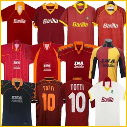 95 96 97 98 99 10レトロサッカージャージ00 01 02 Totti Classic Batistuta Candela Shirt Vintage 2002 Maglia Da Nakata 88 89 90 91長袖ロマ