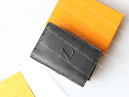 Helt ny berömd designer Real Leather Men plånbok Kort plånbokskorthållare Slender Pocket Money Clip Prossed Purse M60466