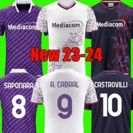 Jerseys Fiorentina Futebol 23 24 J. IKONE 2023 2024 CASTROVILLI Erick Florence Jersey ACF JOVIC A. CABRAL Milenkovic C.Kouame SOTTIL Homens Crianças Real 20 20