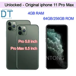 100% Original Apple iPhone 11 Pro Max 6.5 "Begagnad iPhone11 Pro 5.8" Äkta Super Retina XDR OLED FACE ID A13 BION ROM 64/256GB 4G Unlocked Mobilephone, A+utmärkt skick