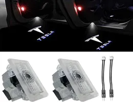 LED Puddle Door Lights Car Logo Projector Door Step Welcome Lights for Tesla Model 3 S X7681410
