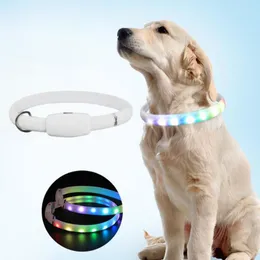 Dog Collars Flashing Collar Led Pet Rechargeable Comfortable Luminous Accessories For Dogs Supplies Easy To Use