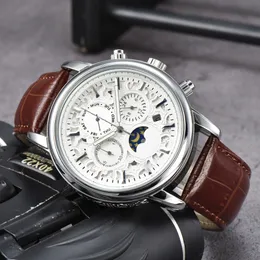 2023 Men's Quartz Watch Business Fashion Watch PHL Sun Moon Watch Luxury Design Leather watch band High Quality Top Luxury 004