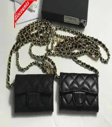 Wallet Design 8937 Luxury Brand Letter Plaid Woman039s Shoulder Chain Cc Bag Fanny Pack Decoration Lambskin Messenger Bags Cavi2454699