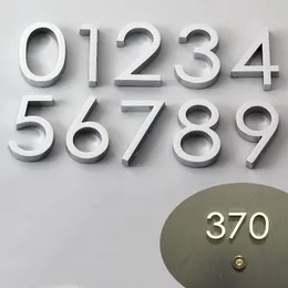 Trädgårdsdekorationer 1pc 3D siffra dörrplack Huslådor Skyltpläteringsgrind siffror 0 till 9 plastnummer Tag EL Home Sticker Adress Door Etikett 230925