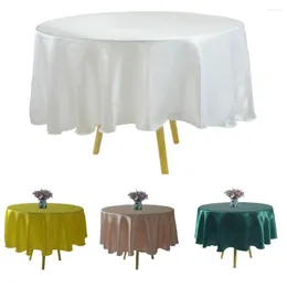 Table Cloth Round 145 Satin Tablecloth For Wedding Mariage Party Decors Restaurant Solid Color Christmas Birththday Banquet Clothes