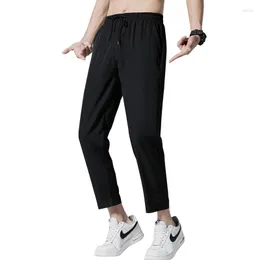 Men's Pants 2023 Casual Spring Summer Fall Running Student Boy Korean Fashion Sports Nine Quick Dry Double Pockets