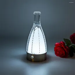 Table Lamps Wine Bottle Crystal Lamp Living Room Bedside Led Energy-Saving Night Light Charging Touch Atmosphere Home 2023