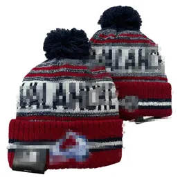 Avalanche Colorado Beanie Sticked Sports Team Baseball Football Basketball Beanies Women Men Pom Fashion Winter Top Caps Sport Knit Hatts