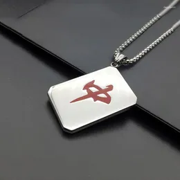 Pendant Necklaces Women Man Jewelry Mahjong Necklace Chinese Character Style Good Luck Stainless Steel Friendship Gifts