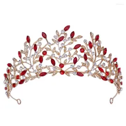 Hårklipp vintage krona bröllopstillbehör pannband skogsblad inlagd med strasskristaller som säljer brud