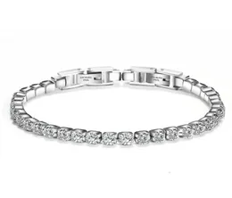 Bracciale tennis da donna in acciaio inossidabile Cubic Zirconia Pietre Cristalli Gioielli Hip Hop 19cm304v73909285255069