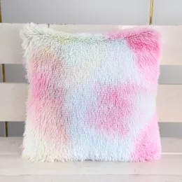 Pillow Colorful Throw Cover Tie Dyed Plush Modern And Simple Bedhead Living Room Sofa Window