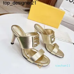 2023 Luxury Sandals Leather Summer High-Heeled Women's Shoes Fashion Brand Casual All-Match Style Designer Beach Letter Womens High Heels