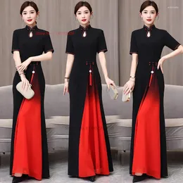 Ubranie etniczne 2023 Kobieta wieczorowa suknia Aodai Wietnam Cheongsam Performance Oriental Qipao