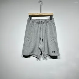 Pantaloncini da uomo Yohji Y3 Pantaloni corti Yamamoto Fashoin Marca 23SS Stile estivo Abbigliamento sportivo High Street Allentato Dritto Grigio Maschio