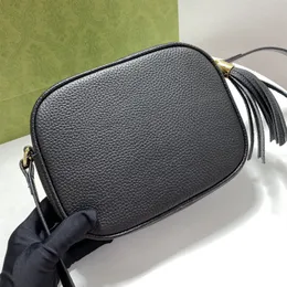 designväska axelväskor kvinnor handväskor mode kvinna purses äkta läder soho disco präglade sammanlåsande dubbel-g tassel zipper messenger väska 308364