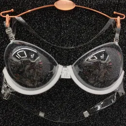 Bras Transparent TPU Underwear Women Comfortable Rear Single Buckle Bra Push Up Bralette Brassiere Ultra-thin See Through