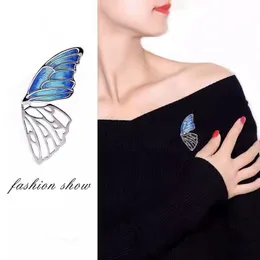 Exqusite&Elegant female Butterfly Wing pins brooches Double colour enamels artifical jewelry ornaments Eura-american hotsale cheap wholesale