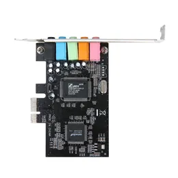 Sound Cards 3D Stereo Surround PCI-E Internal Sound Card Built-In 5.1 Channel CMI8738 Chipset Audio System Digital PCI Express PC Sound Card 230925