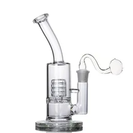 9,5 tum glas bongs hårda dabb riggfärs stereo matris perc 14 mm skål rök vattenrör glasögon