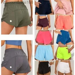 Lu Yoga Short Pants Brand Women Joga Stroje z wysokim pasa