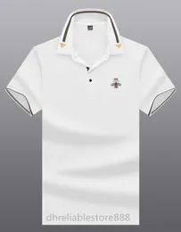 T-shirt męski moda luksusowy projektant Little Bee Hafter Men Polo Shirt krótkie rękawowe T-shirt luźne letnie pół-rękaw
