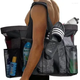 Storage Bags 2023 Summer Large Beach Bag For Towels Mesh Durable Toys Waterproof Underwear Pocket Tote