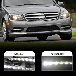 Carro led drl luzes diurnas condução lâmpada luz de nevoeiro para mercedes benz w204 c-class c300 amg sport 2007 2008 2009 2010 20112211