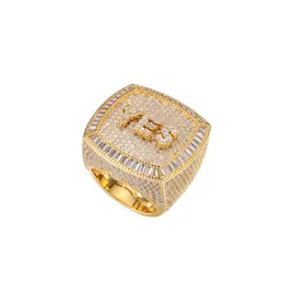 Europe and America Unisex Fashion Men Women Custom Letters Rings Gold Plated Full CZ DIY Letter Ring Nice Gift for Friend263D
