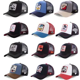 Baseball Men Snapback Hip Hop Hats with Animals Patch Streetwear Lovers' Trucker Caps Women Breathable Mesh Visor Bones