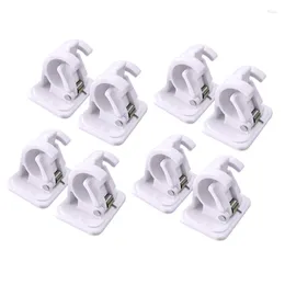 Hooks 8Pcs Self Adhesive Curtain Rod Holder Wall Drapery Pole Fixings For Home Bathroom And El Use