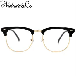 Fashion Sunglasses Frames Half Frame Eyeglasses Design Clear Lens Semi Rimless Woman Men Reading Glass Computer Eye Glasses 2021 N245D