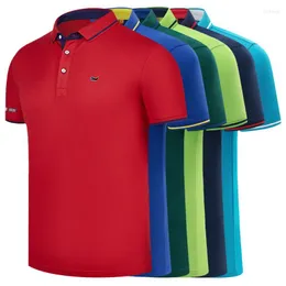 Men's Polos Summer Polo Shirt Leisure Sports Short Sleeve Fashion Embroidery Top Classic Outdoor Youth Lapel T-shirt Tee S-4XL