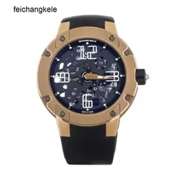 Richardmill Watch Milles Watches Mechanical Richar RM033 Ultra Flat Rose Gold Rubber Band 46mm RM033Adrg Complete Set