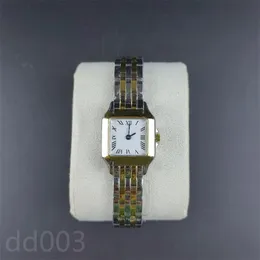 Ruch kwarcowy zegarek Lady Ice Out Watches Modna kwadrat Montre de Luxe para Panther Designer ze stali nierdzewnej 22 27 mm SB002