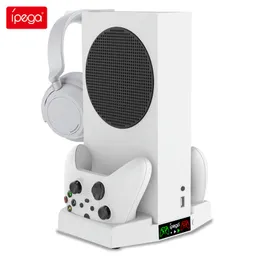 Andra tillbehör IPEGA LED -kylfläktladdare för Xbox Vertical Stand 2 Controller Fast Charging Dock Station för Xbox Series S -konsol 230925