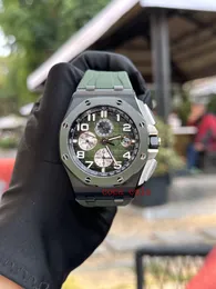 Совершенно новые 26405CE с зеленым циферблатом, модель 44 мм, автоматические водонепроницаемые модные мужские часы с механизмом