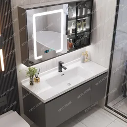 Bathroom Sink Faucets Cabinet Ceramic Whole Washbin Smart Wash Basin Washstand Combination