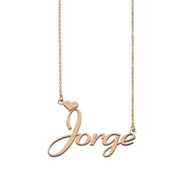 Jorge Name Necklace Custom Name Necklace for Women Girls Friends Birthday Wedding Christmas Mother Days Gift317t