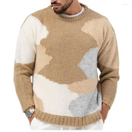 Men's Sweaters Spring/Autumn Europe-USA Style Pullovers Men/Youth Acrylic O-Neck Geometric Jacquard Pattern Straight Type Sweater M-3XL