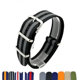 10st Lot Military Army Nato Nylon Watch Strap Wristwatch Band Wristbands 18mm 20mm 22mm271f