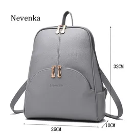 Nevenka Mini Backpack Women Light Weight Daypacks Girls Fashion Backpacks Ladies Leather School Bag Female Gray Backpack Black J19285W
