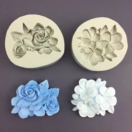 Baking Moulds Flower Shape Silicone Cake Mold Gardenia Plumeria Rubra Soap Fondant Molds Cupcake Jelly Candy Chocolate Decoration Tool 230923