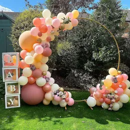 Party Decoration Round Balloon Arch Kit Balloons Garland For Wedding Birthday Valentine's Day Background Decor Metal Circle Stand
