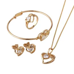18K Gold Plated Children Heart Jewelry Sets Kids Jewellery S18K 50-in Jewelry Sets from Jewelry on Wish com Beautygeni Group 294A