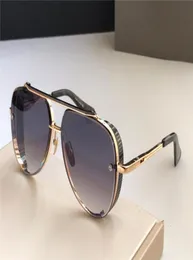 New popular sunglasses limited edition eight men design K gold retro pilots frame crystal cutting lens top quality2500703